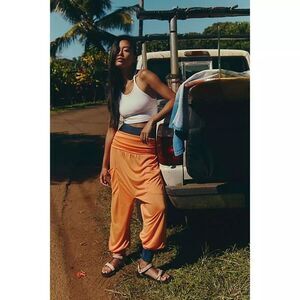 NWOT Free People Movement Victory Harem Pants Orange, Sz Medium, Dance Yoga Boho